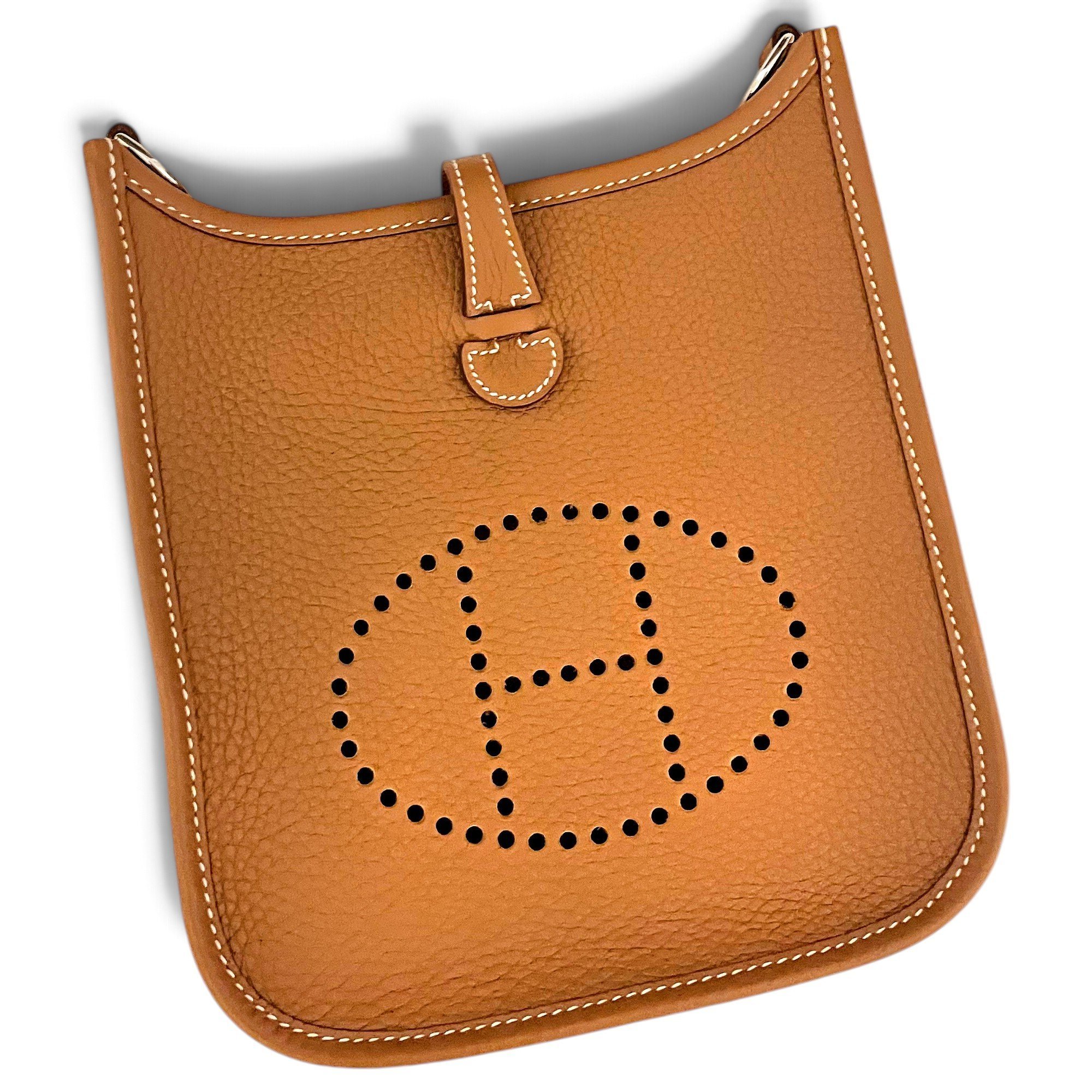 Hermes Evelyne Handbag Gold Togo Leather 2025