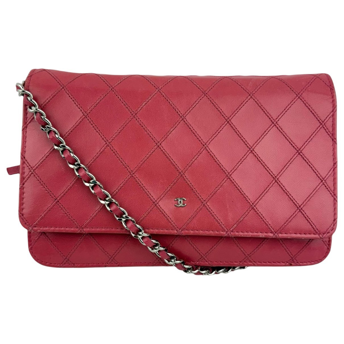Wallet On Chain leather handbag