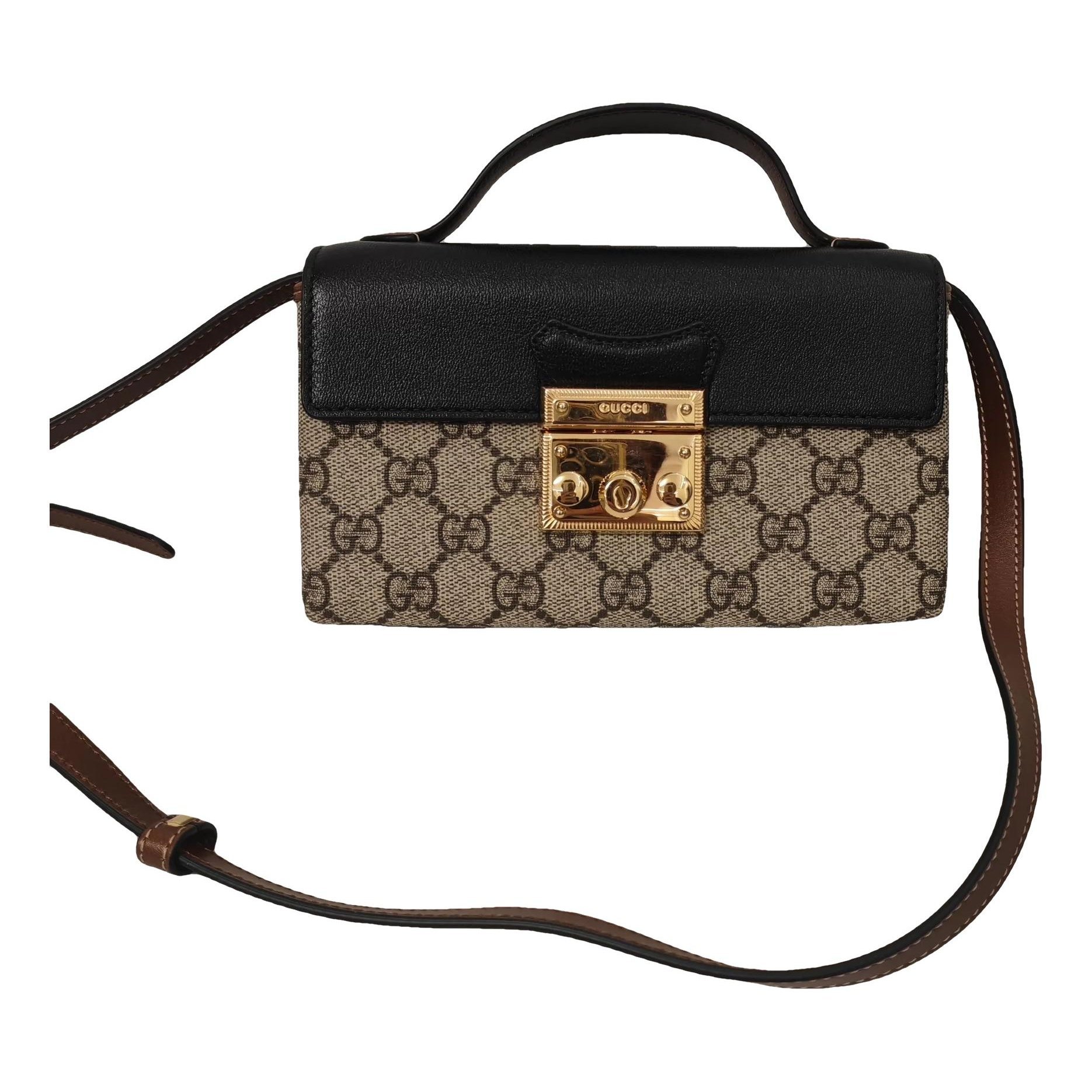 Padlock leather handbag