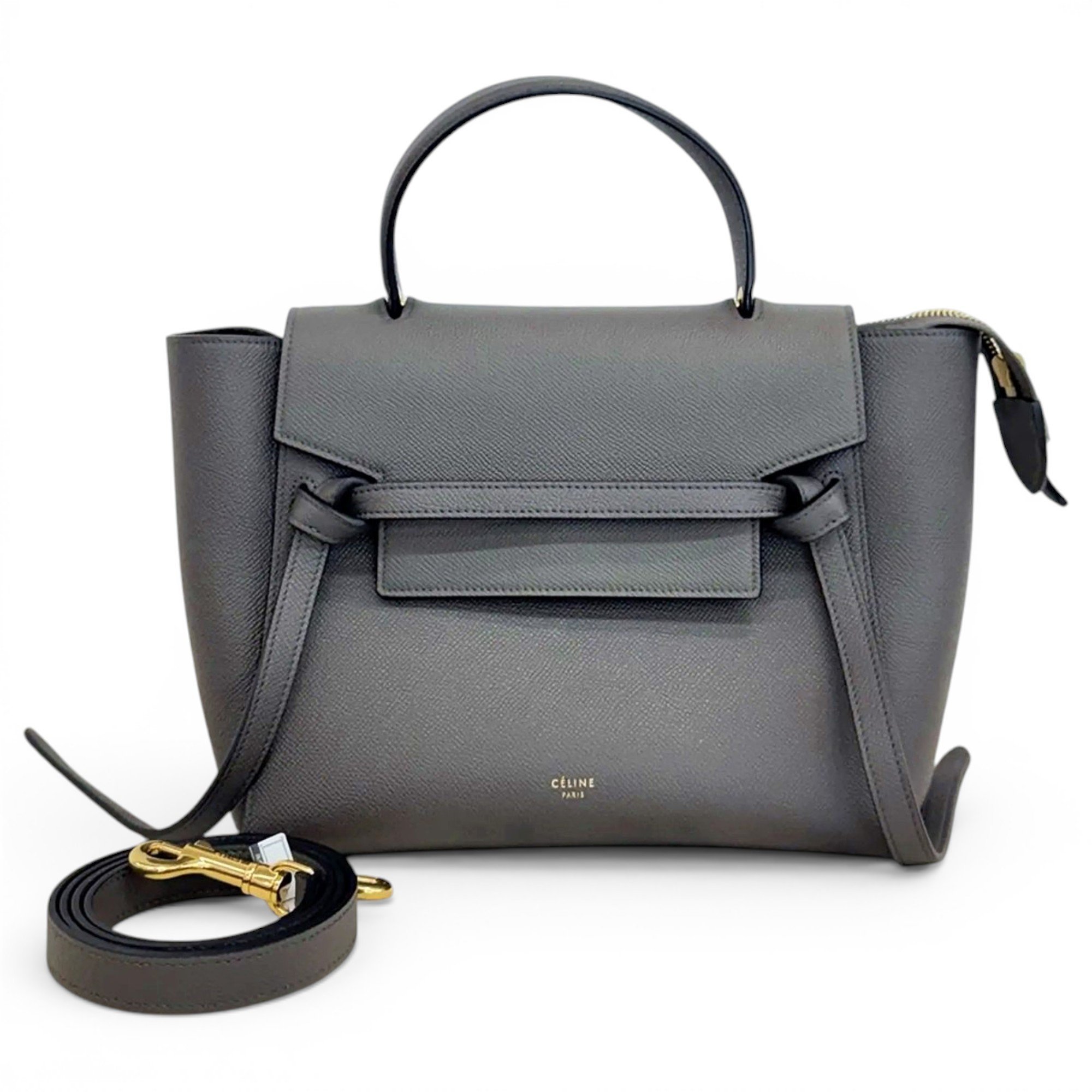 Belt leather crossbody bag
