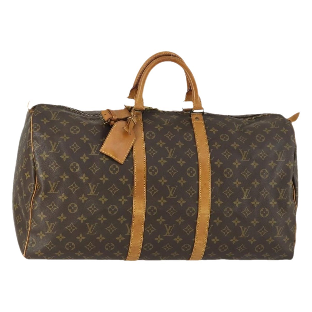 Keepall leather travel bag