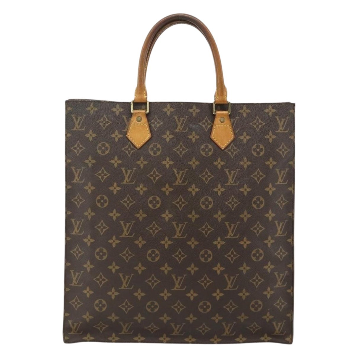 Plat leather handbag