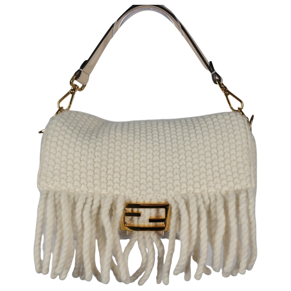 Baguette wool handbag