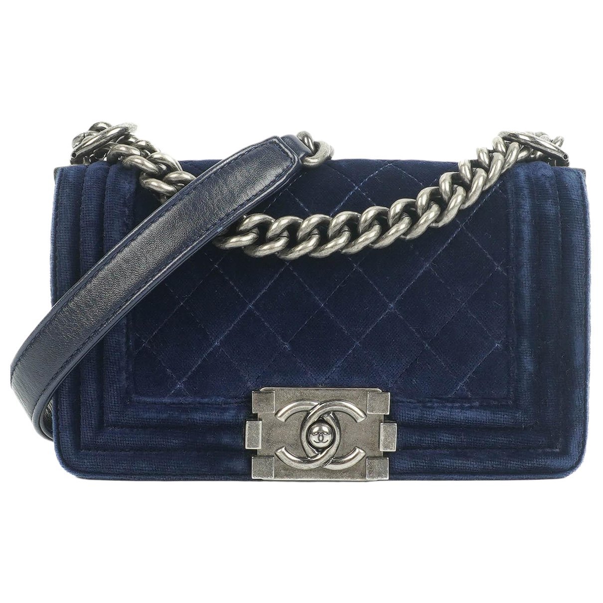Boy velvet handbag