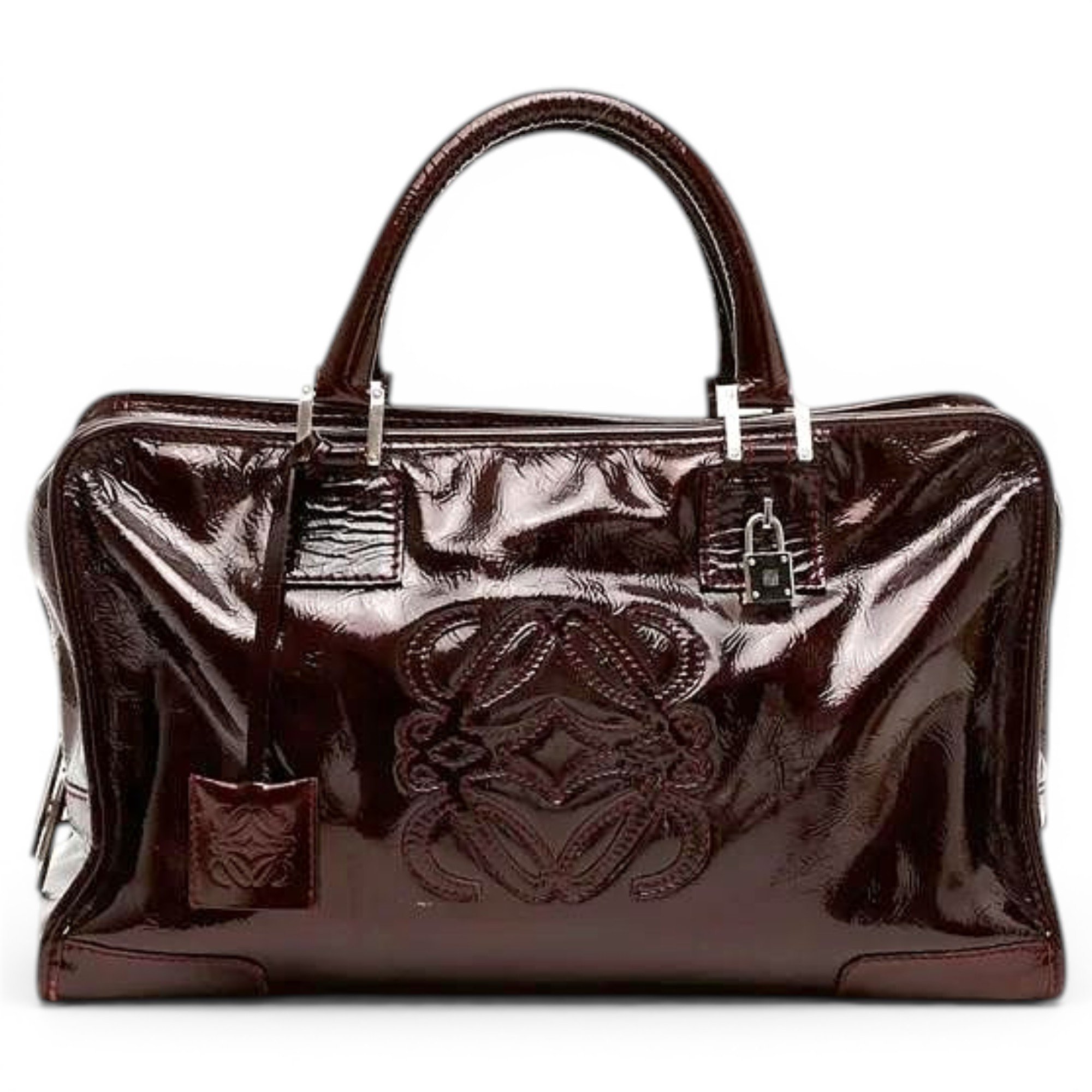 Loewe Amazona patent leather handbag