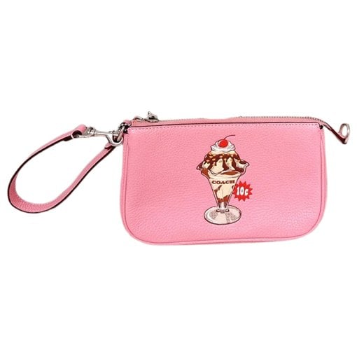 Leather clutch bag