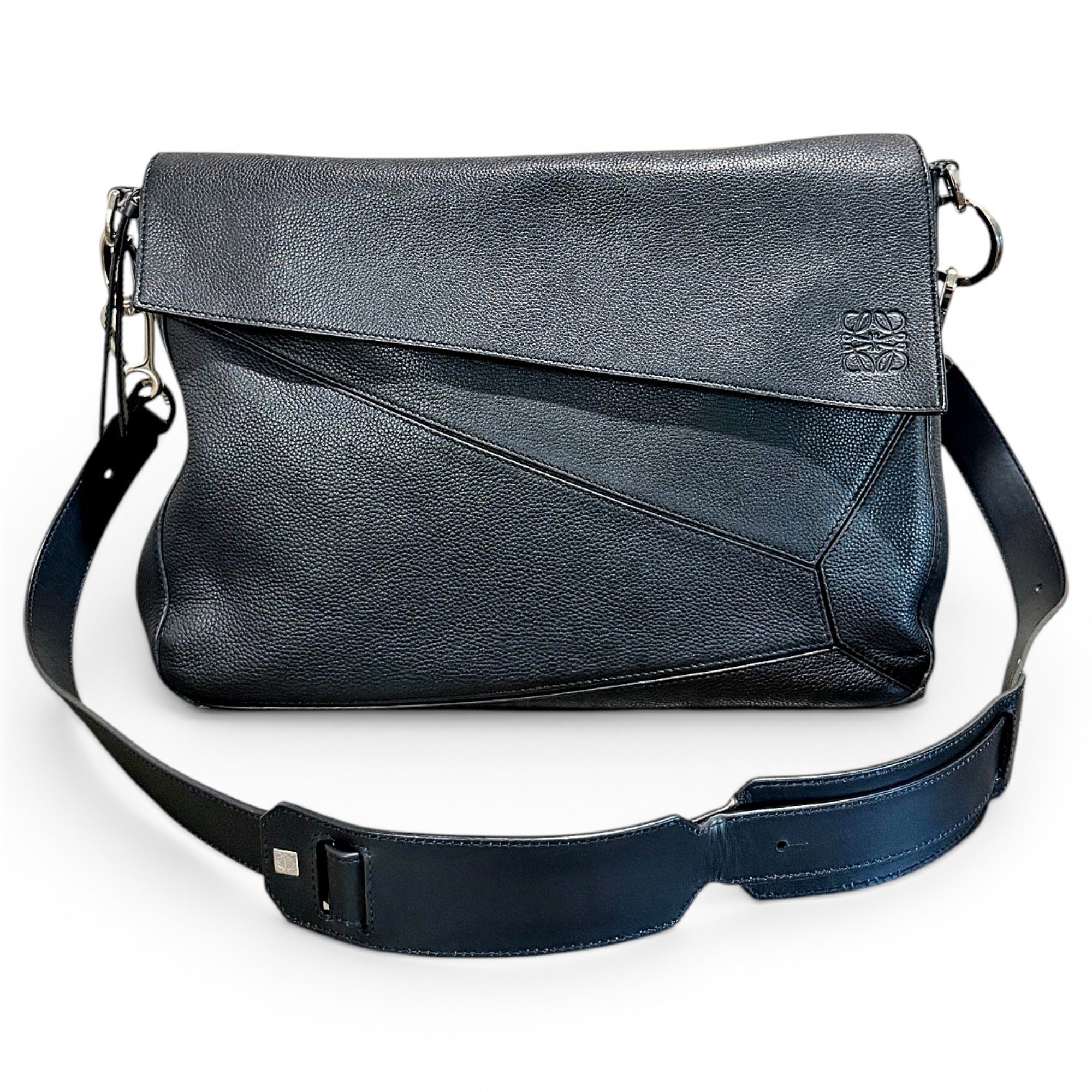 Puzzle leather handbag
