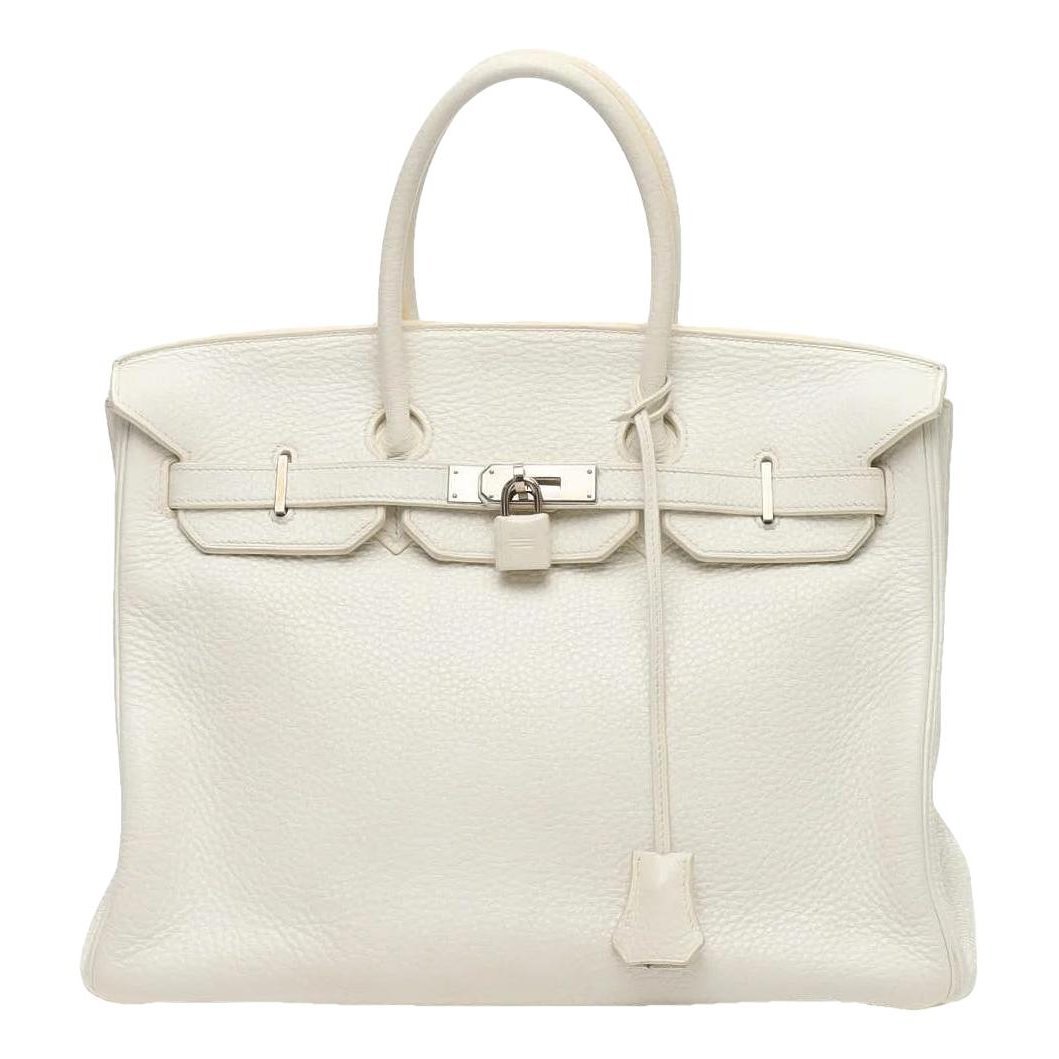 Hermes Birkin 35 Handbag White Togo Leather