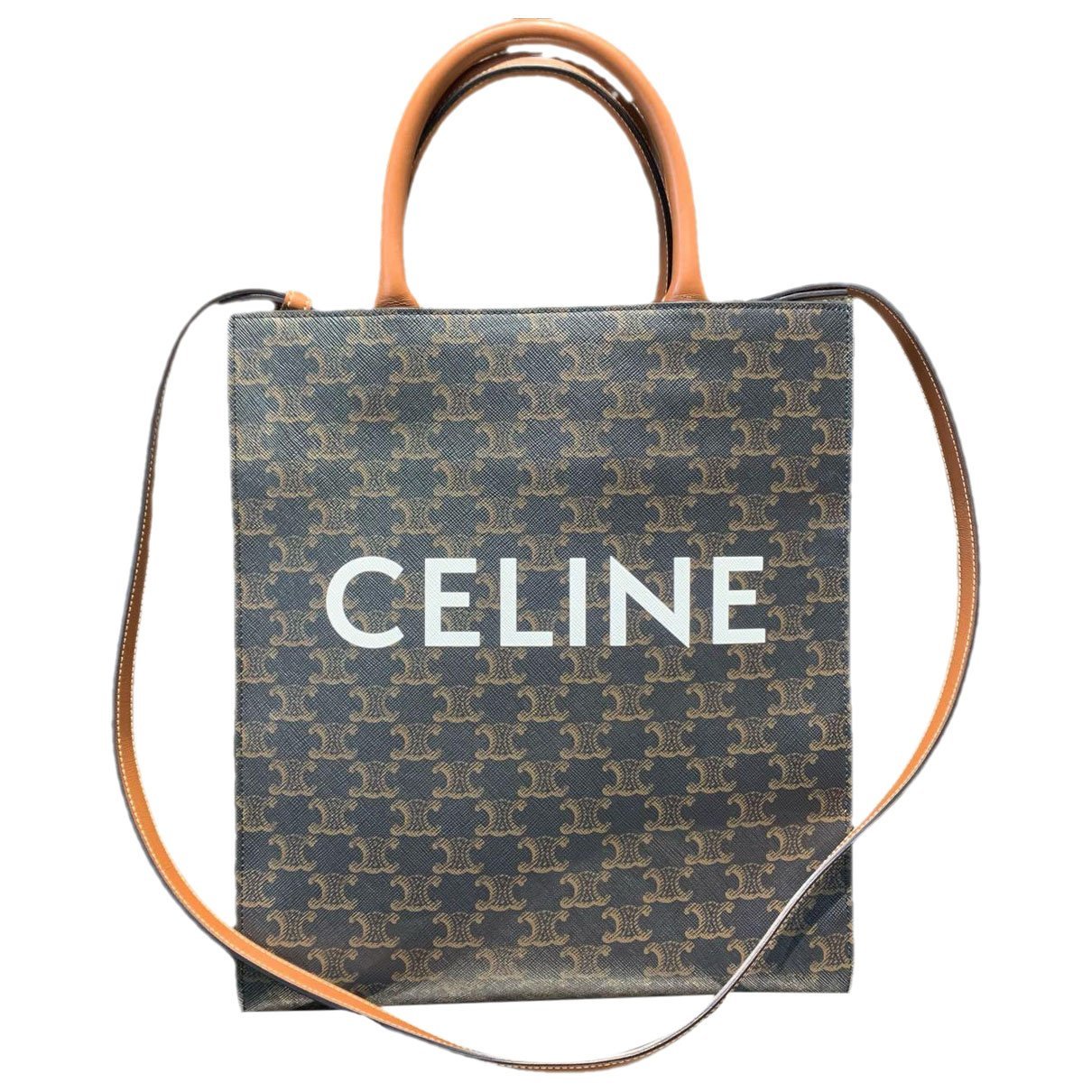 Cabas Vertical leather tote