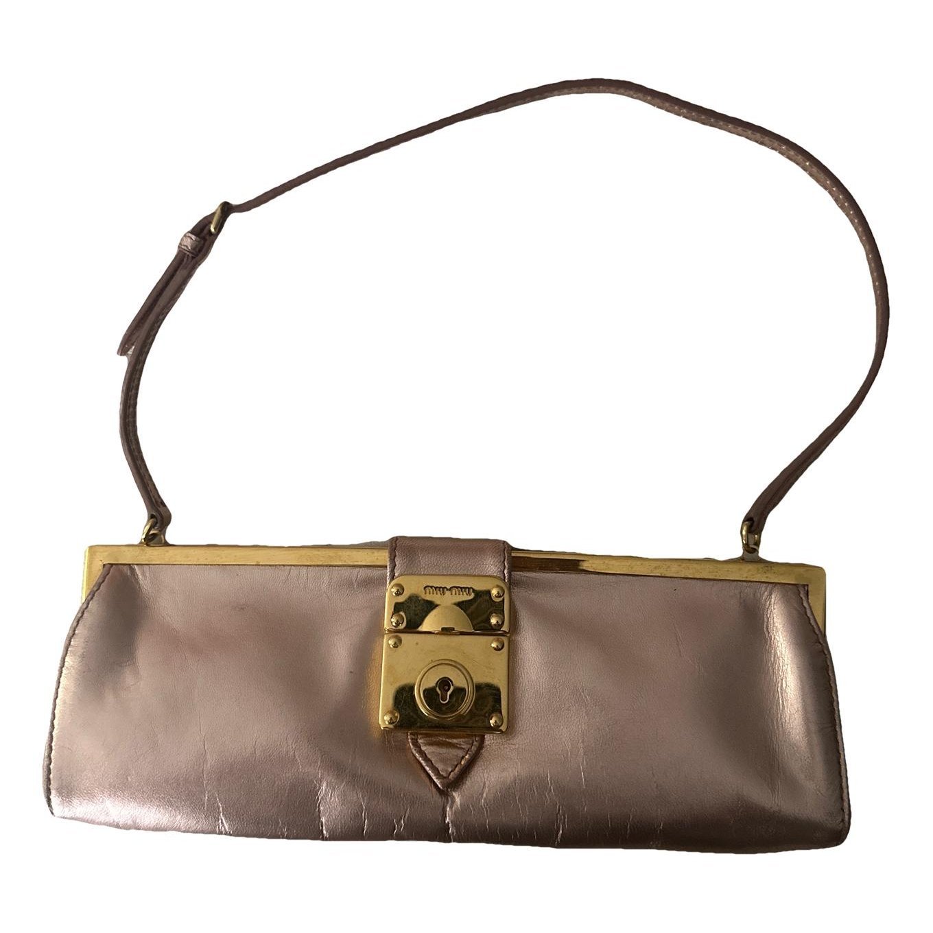 Leather clutch bag