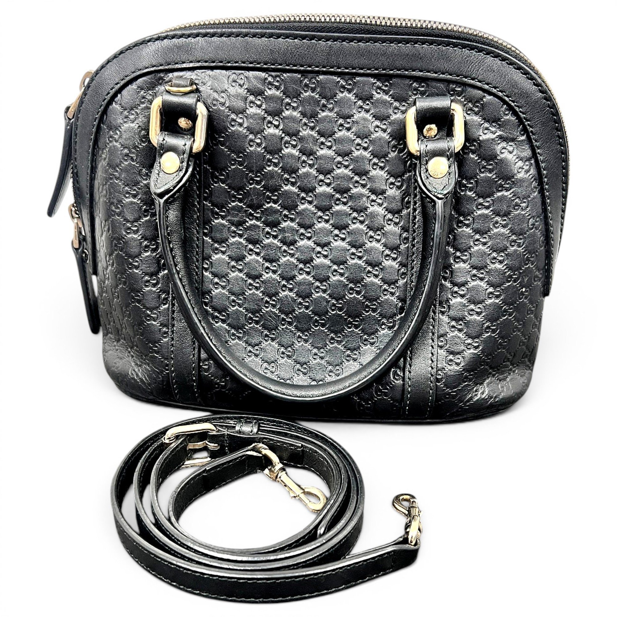 Dôme leather crossbody bag