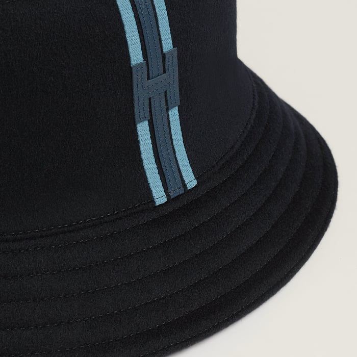 Bleu Nuit Fred H Stripe Bucket Hat
