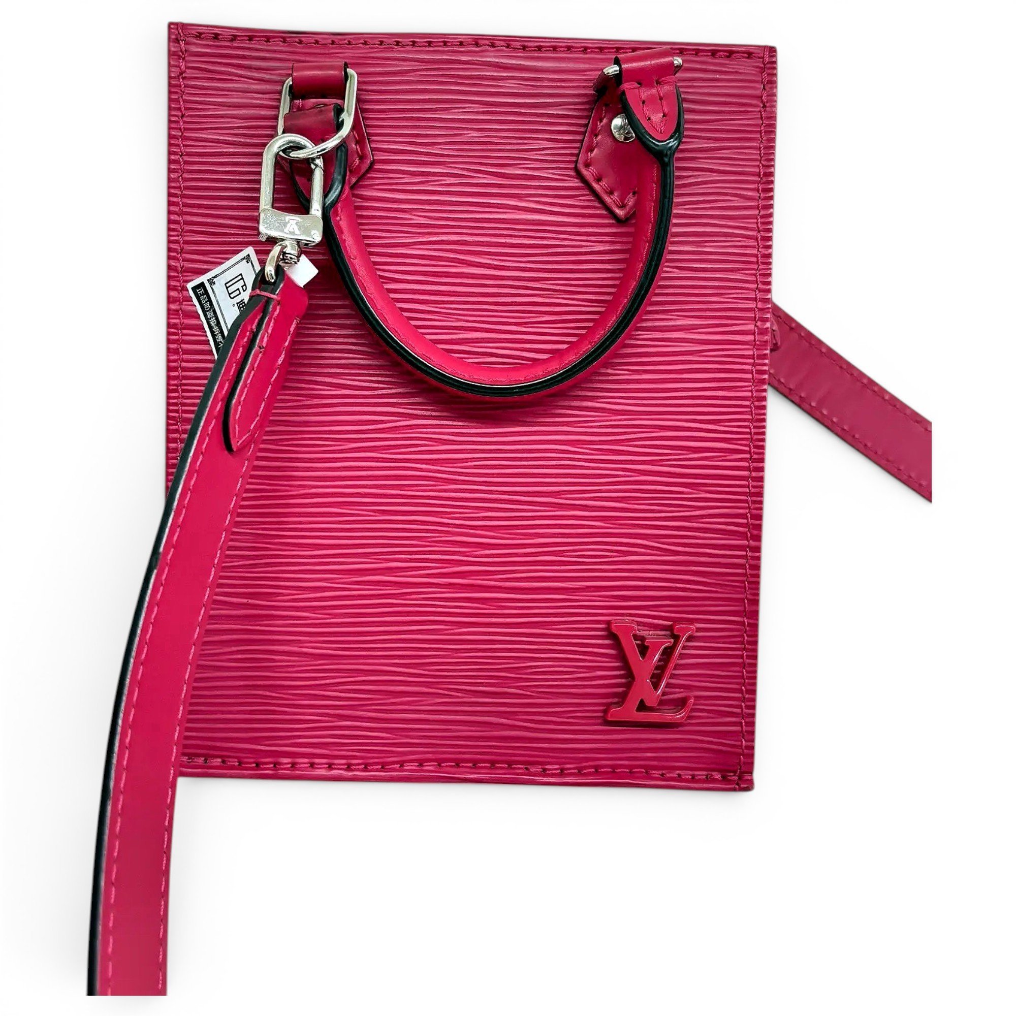 Plat leather handbag