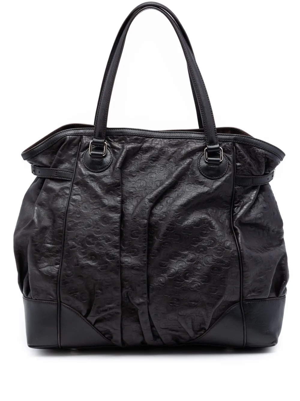2016-2025 Embossed Leather Horsebit Full Moon tote bag