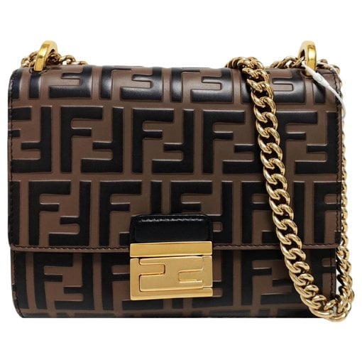 Fendi Kan U leather crossbody bag