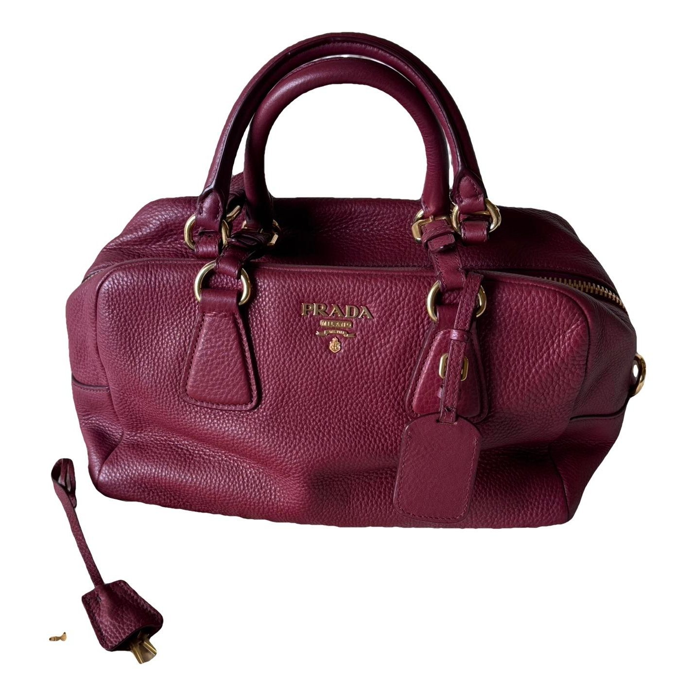Leather bowling bag