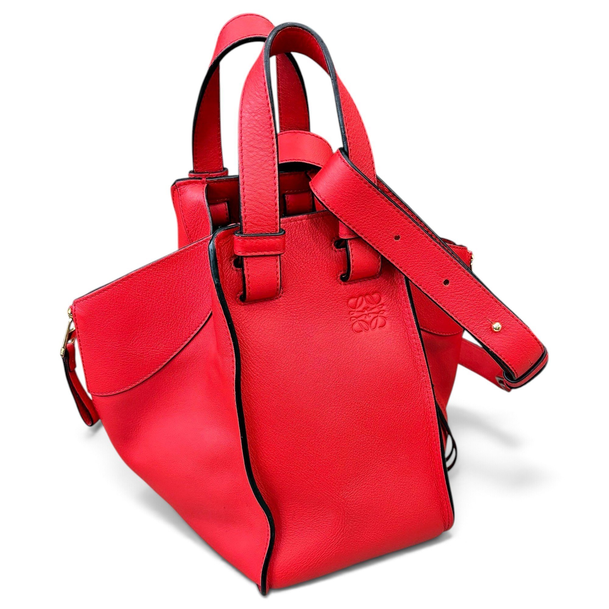 Hammock leather handbag