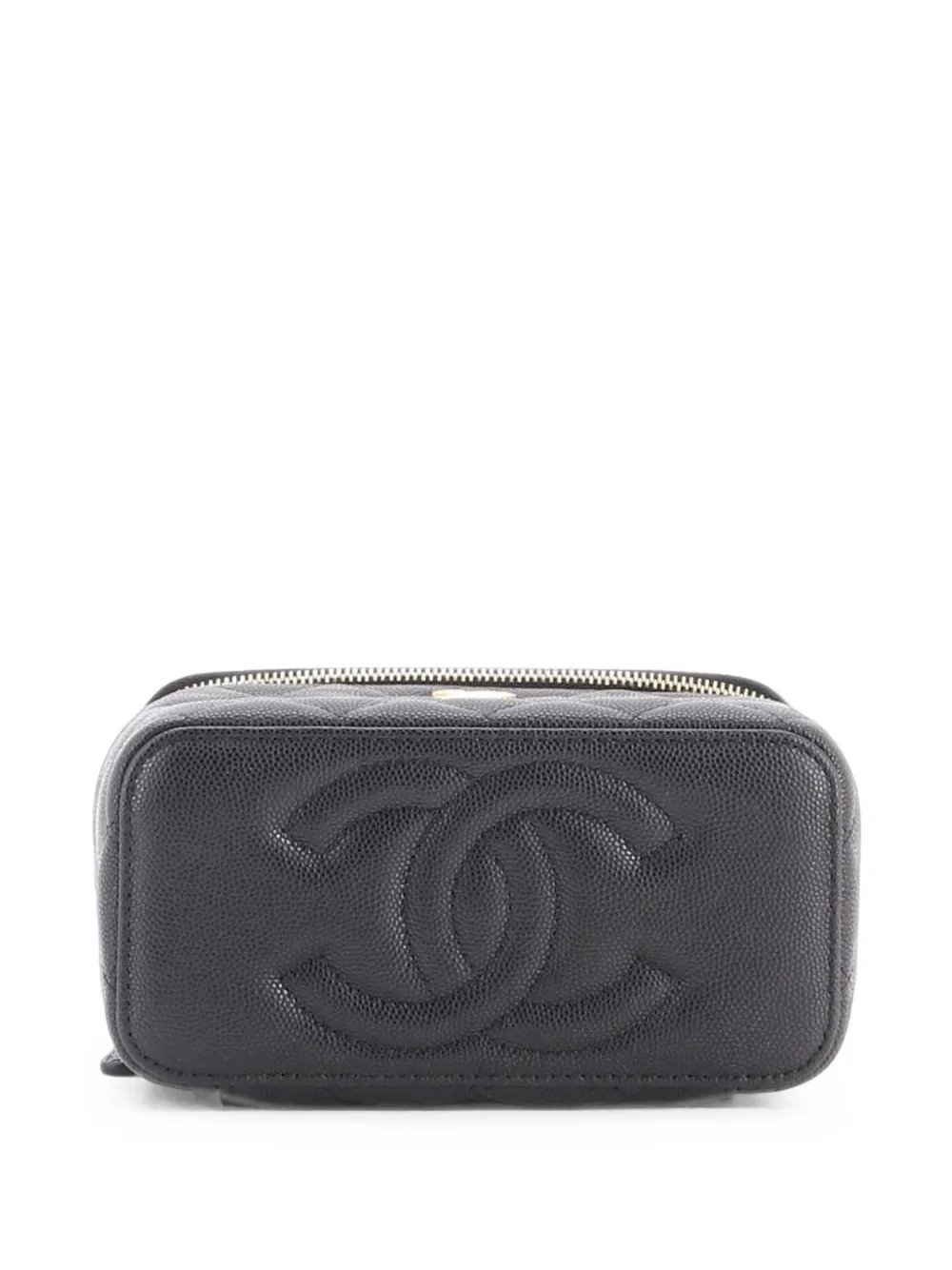 Classic Vanity Case with Chain Quilted Caviar Small crossbody bag