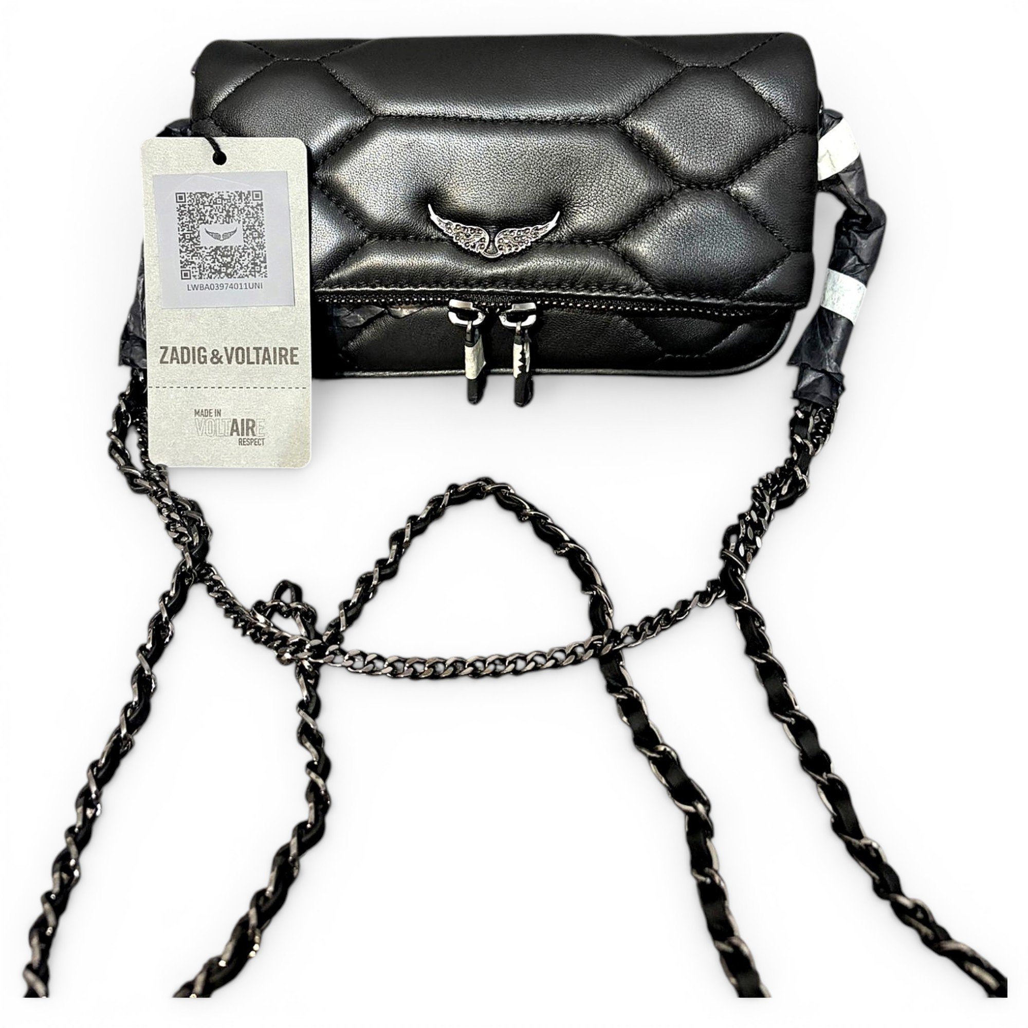 Rock leather crossbody bag