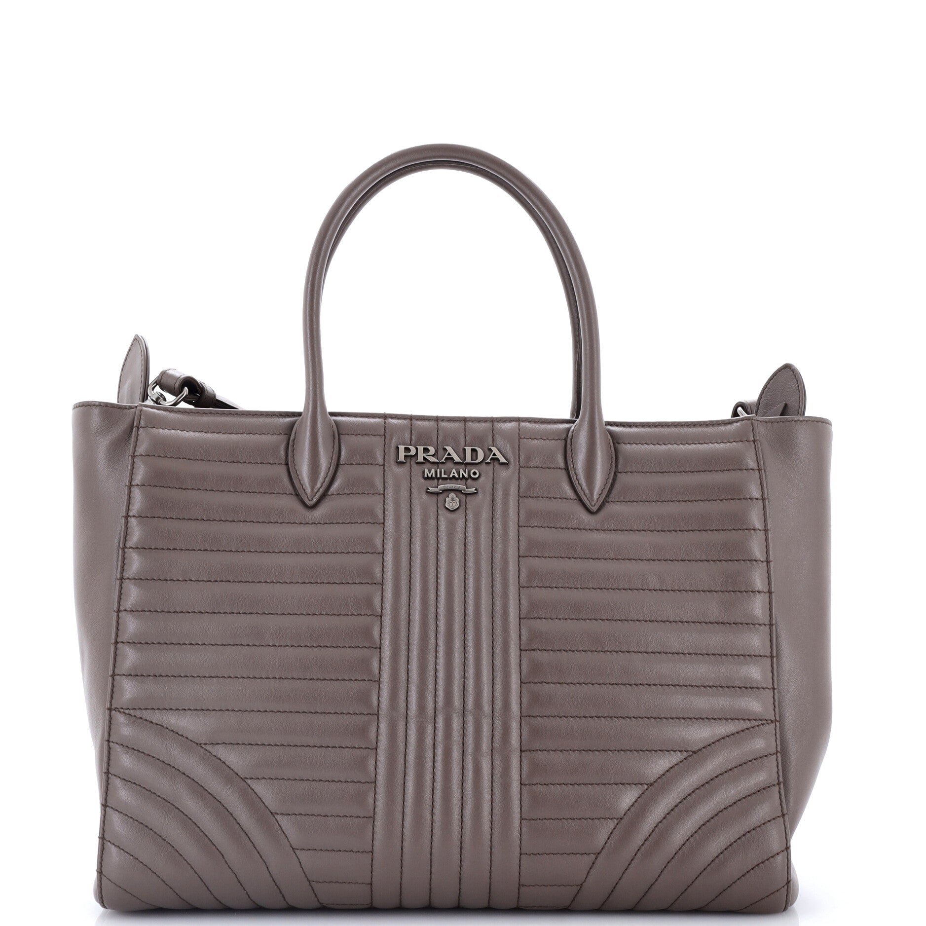 Convertible Open Tote Diagramme Quilted Leather Medium
