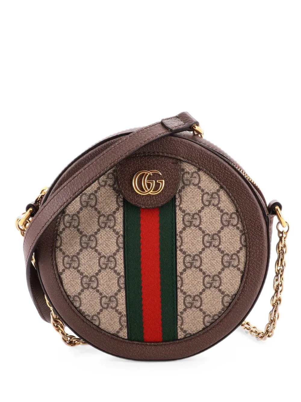 Ophidia Round Shoulder Bag GG Coated Canvas Mini crossbody bag
