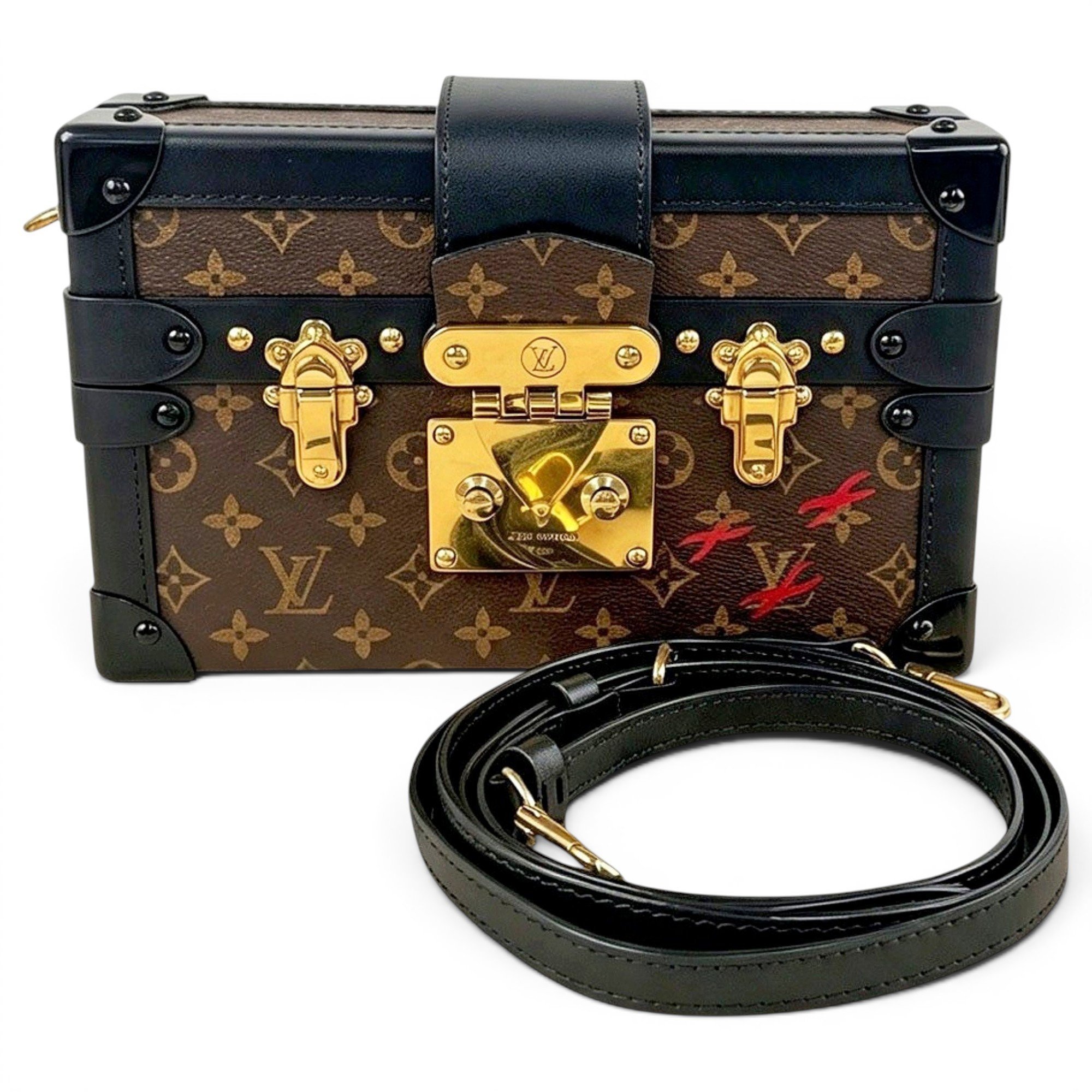 Petite Malle leather handbag
