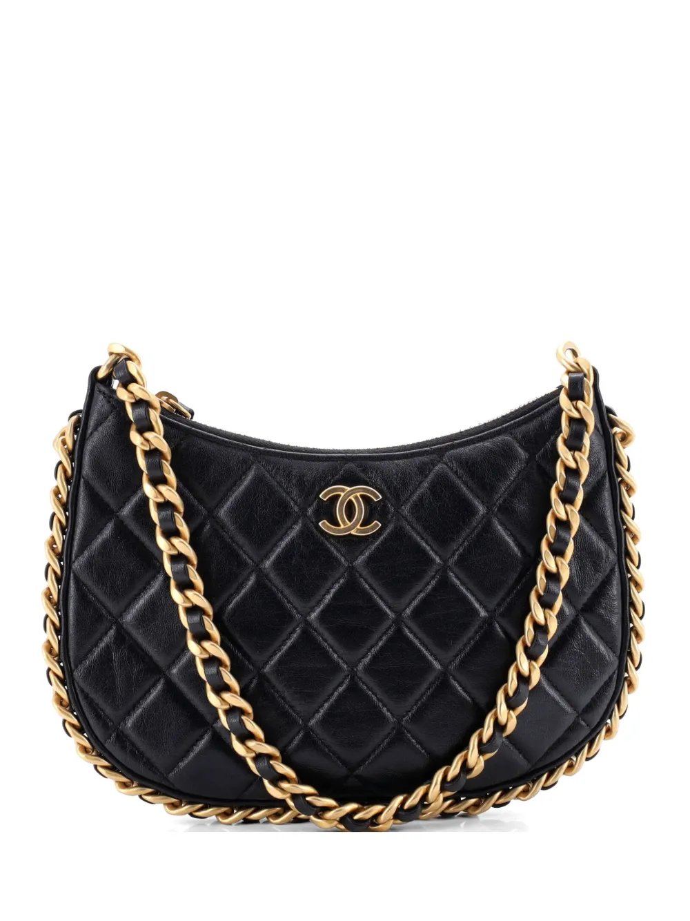CC Chain Around Quilted Lambskin hobo bag