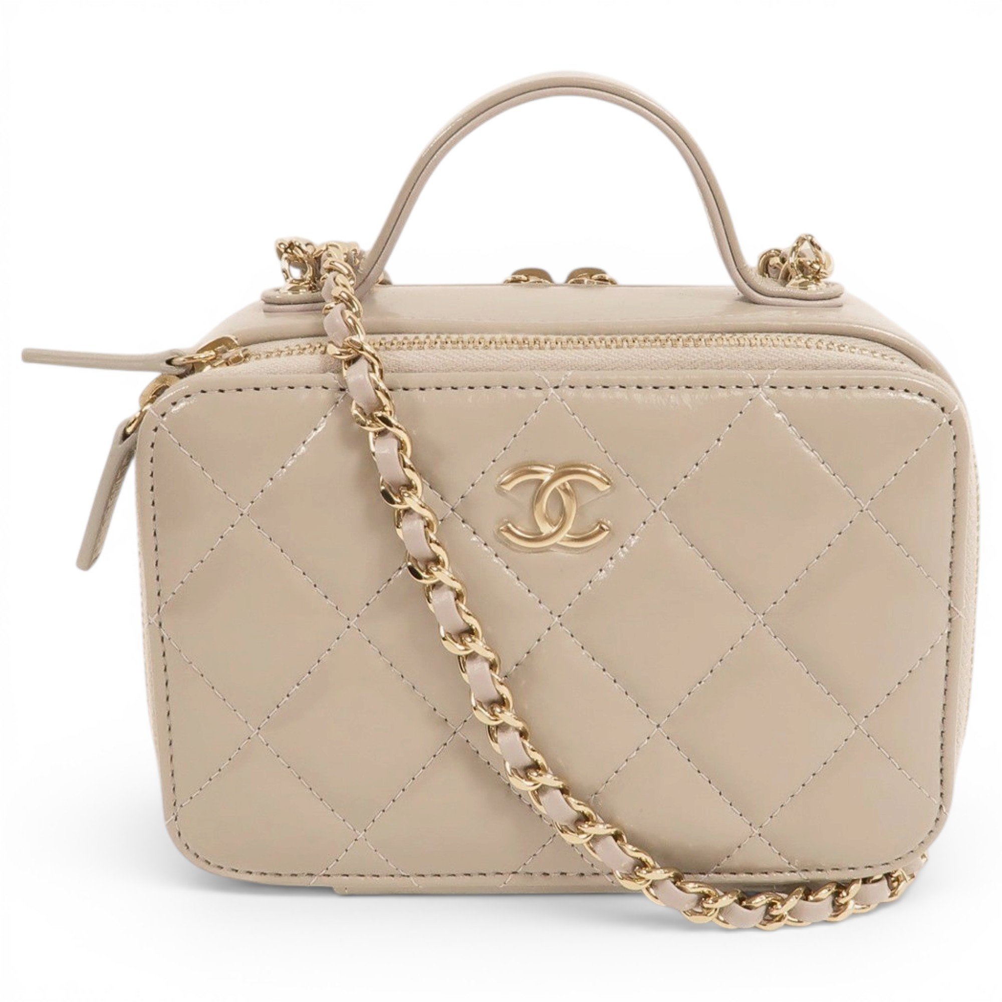 Vanity patent leather mini bag