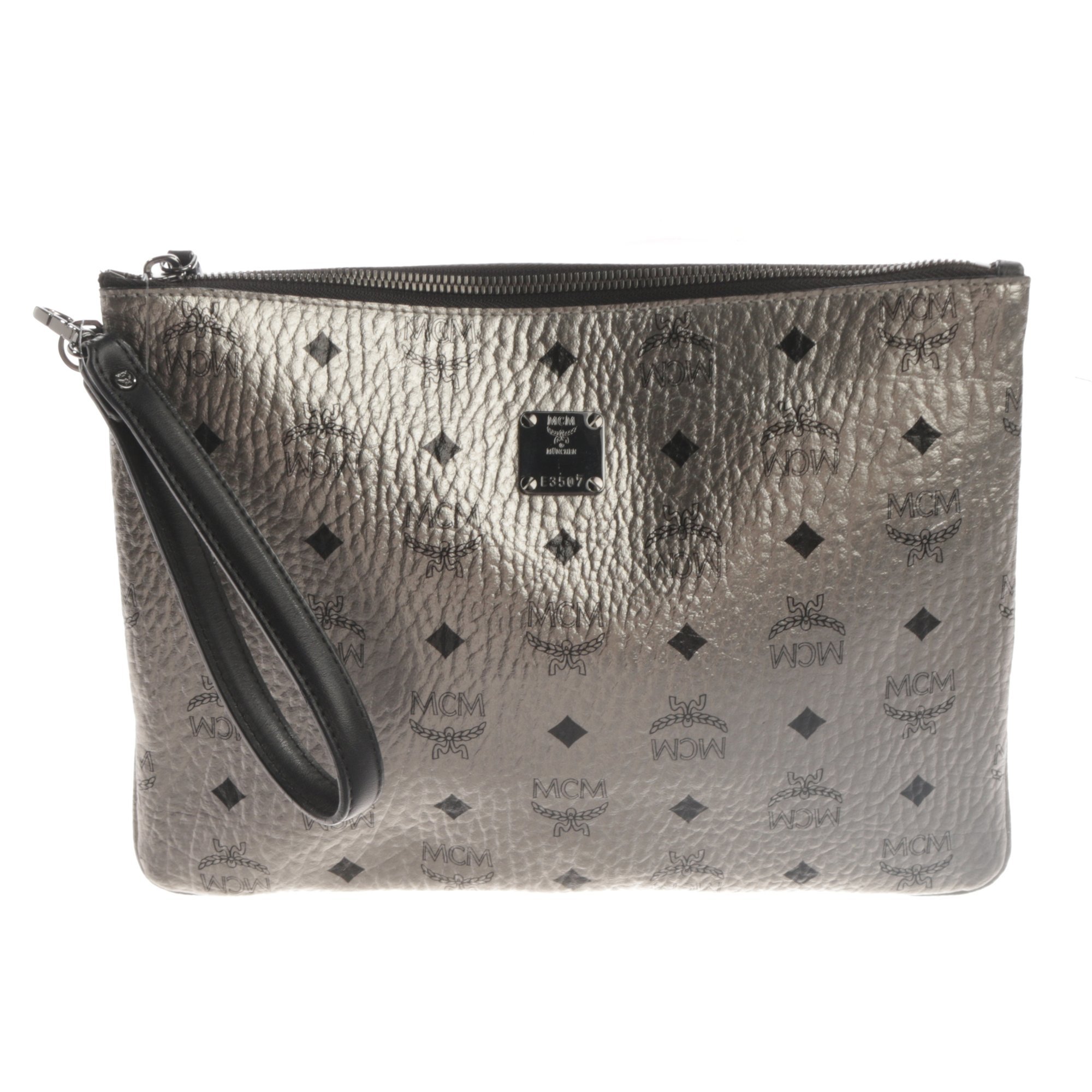 Leather clutch bag