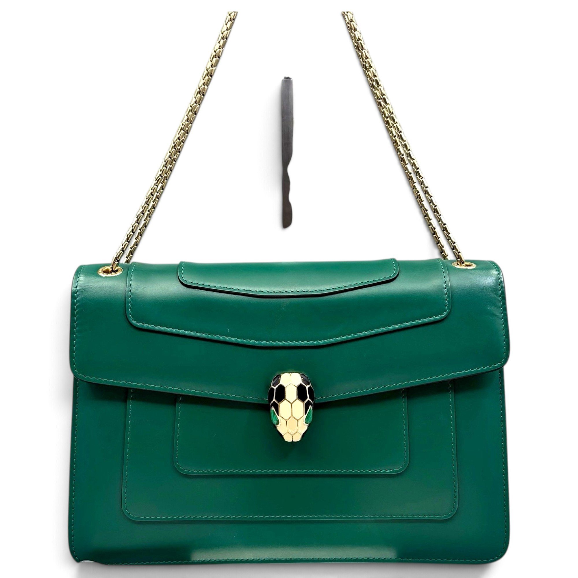 Serpenti leather handbag