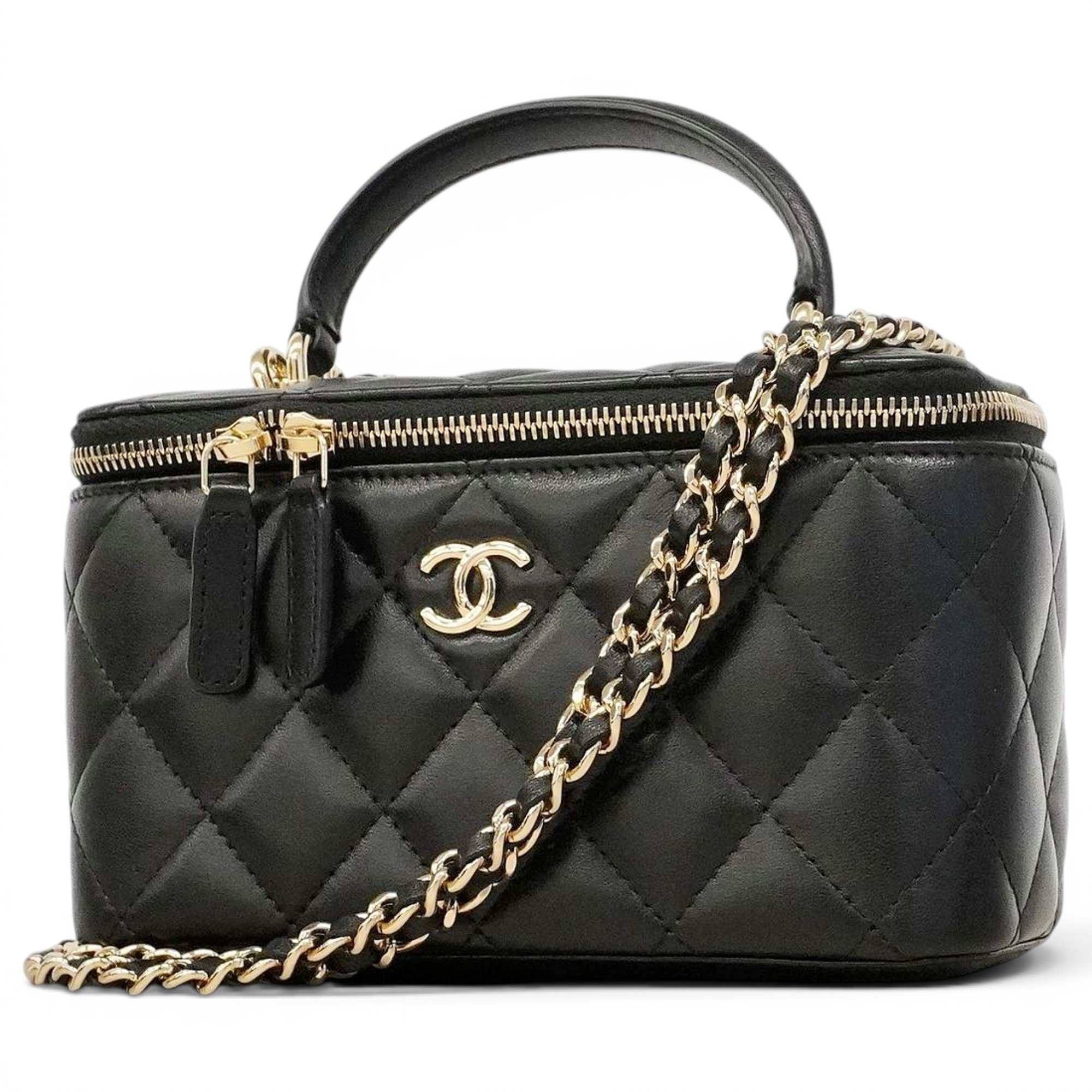 Leather vanity case