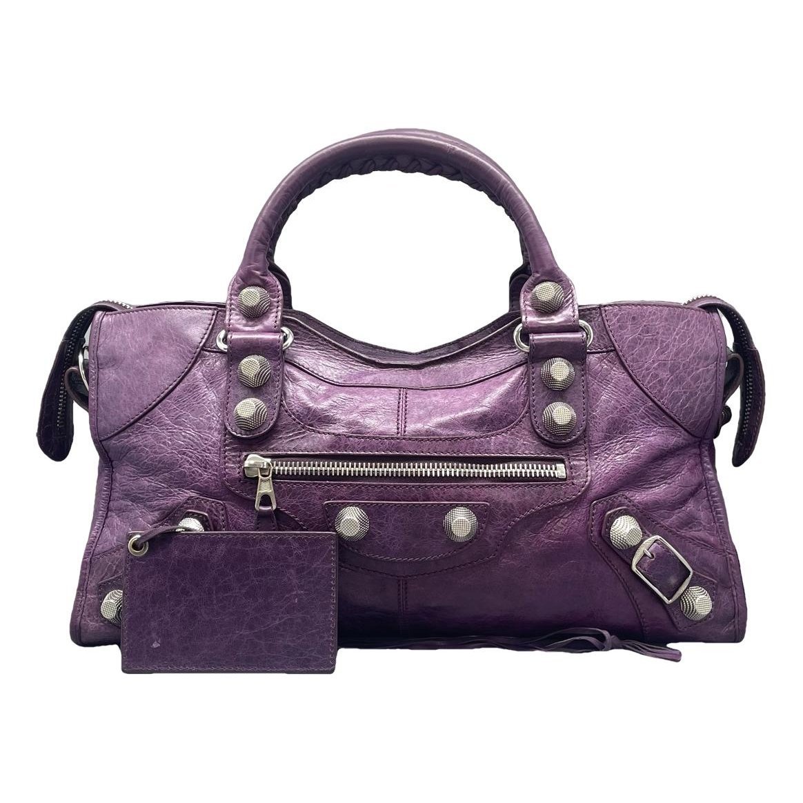 Classic Metalic leather handbag