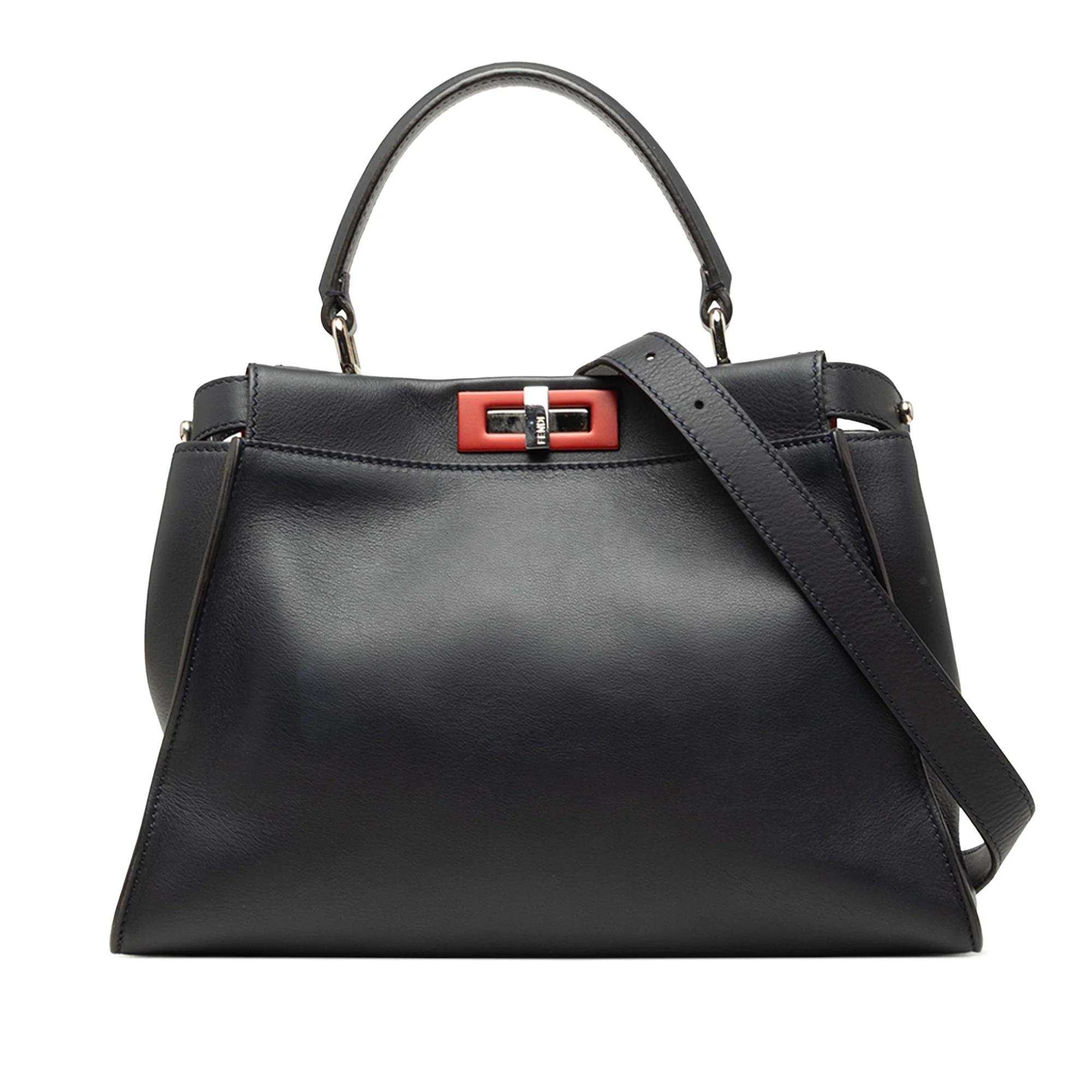 Peekaboo leather satchel