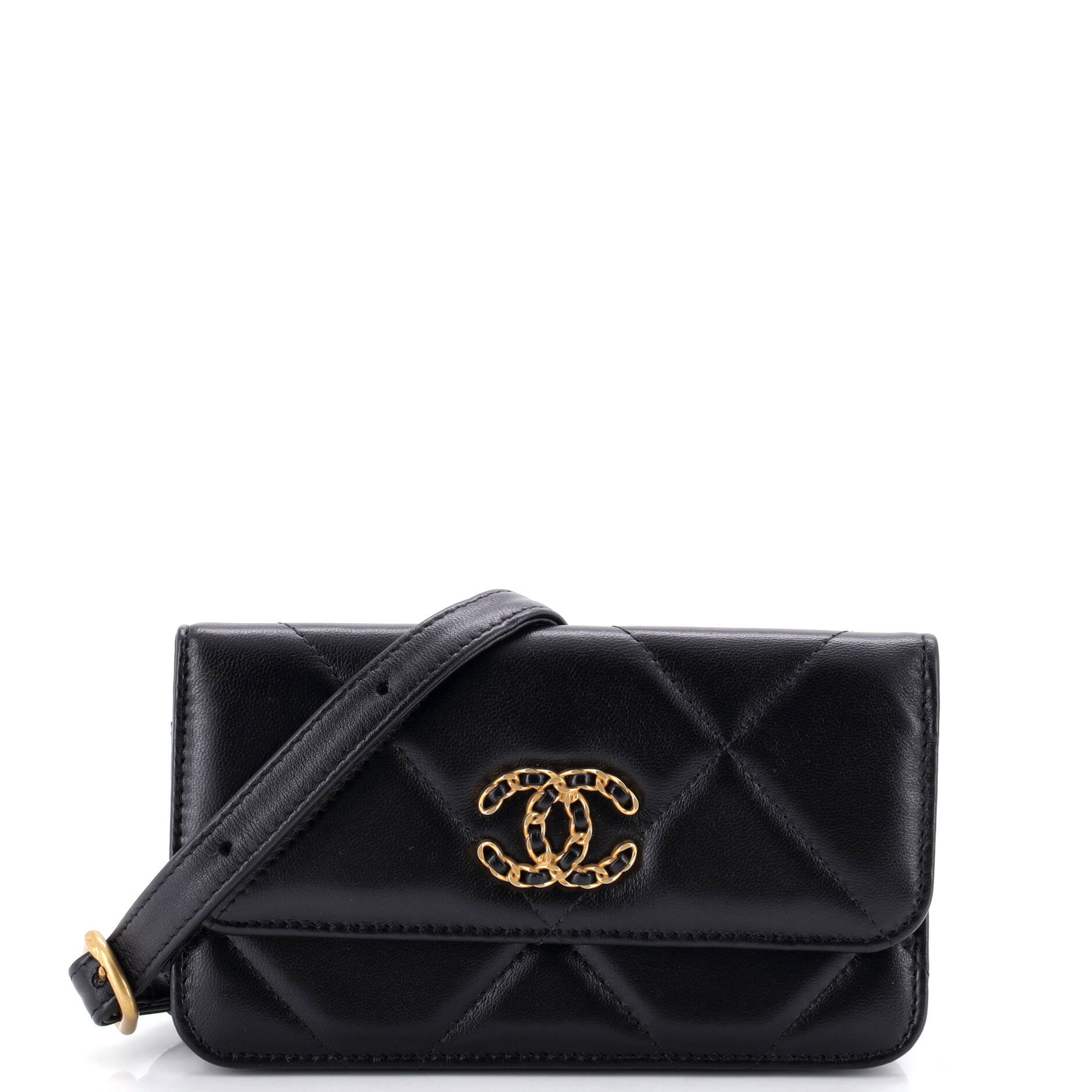 19 Belt Phone Holder Bag Quilted Lambskin