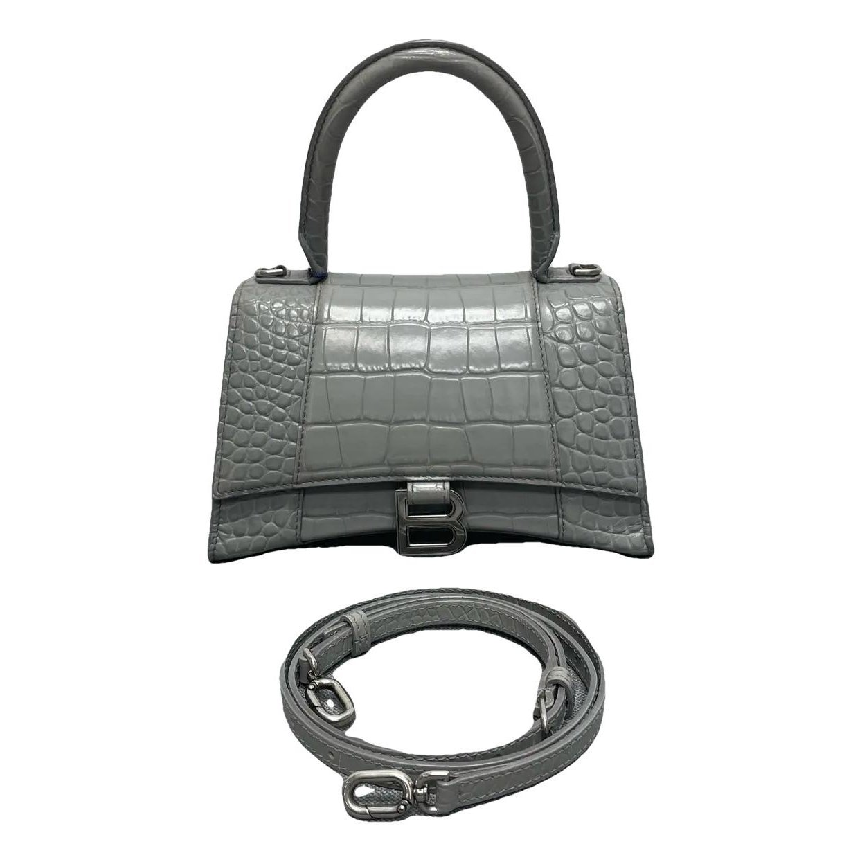 Hourglass leather crossbody bag
