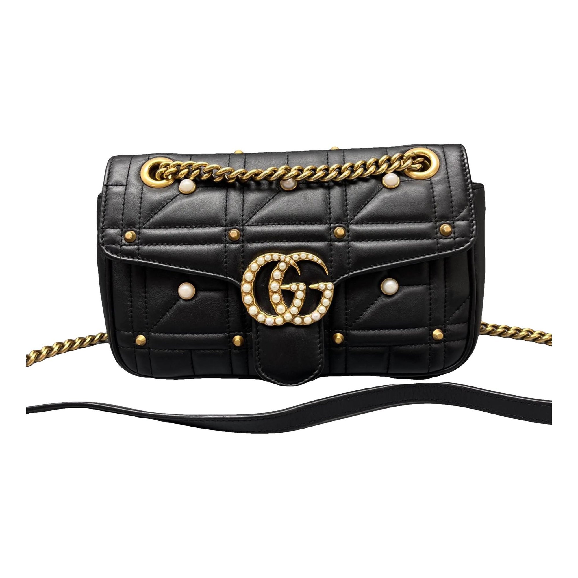 GG Marmont Flap leather crossbody bag