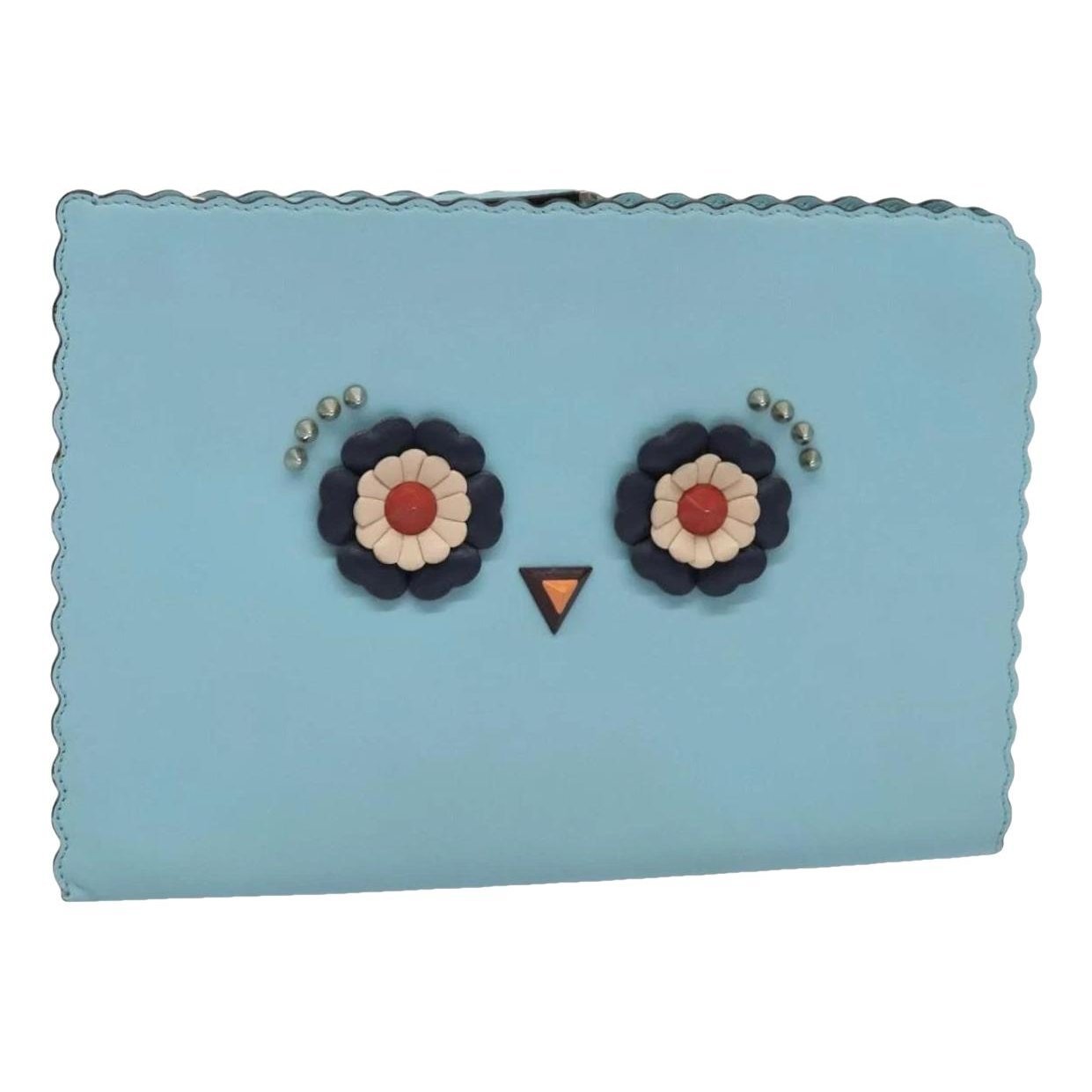 Leather clutch bag