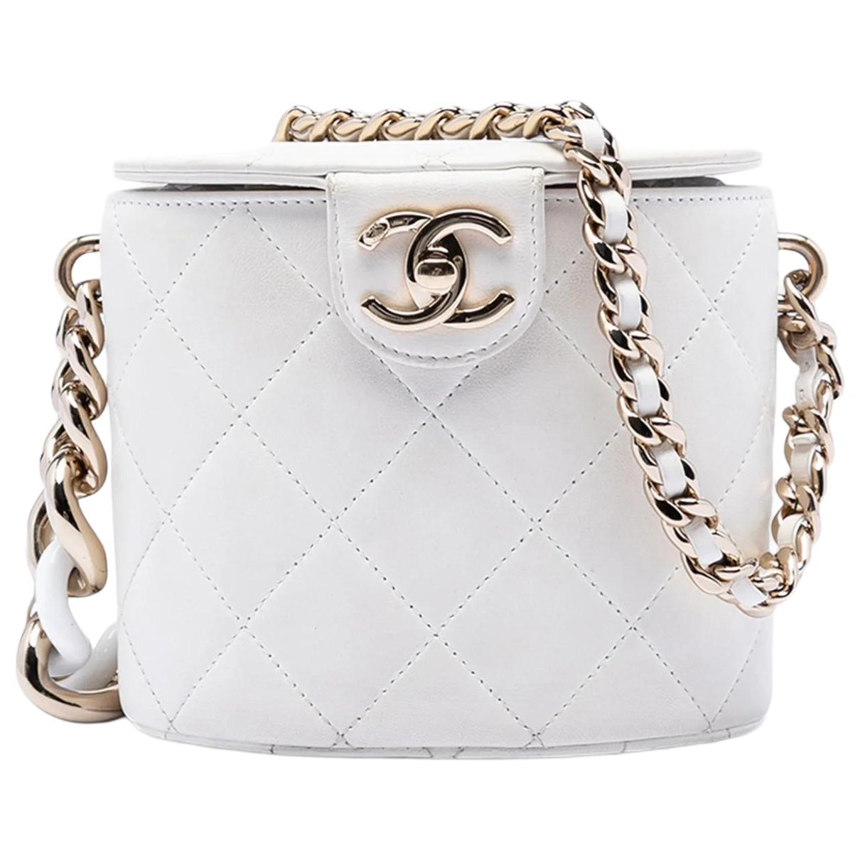 Vanity leather handbag