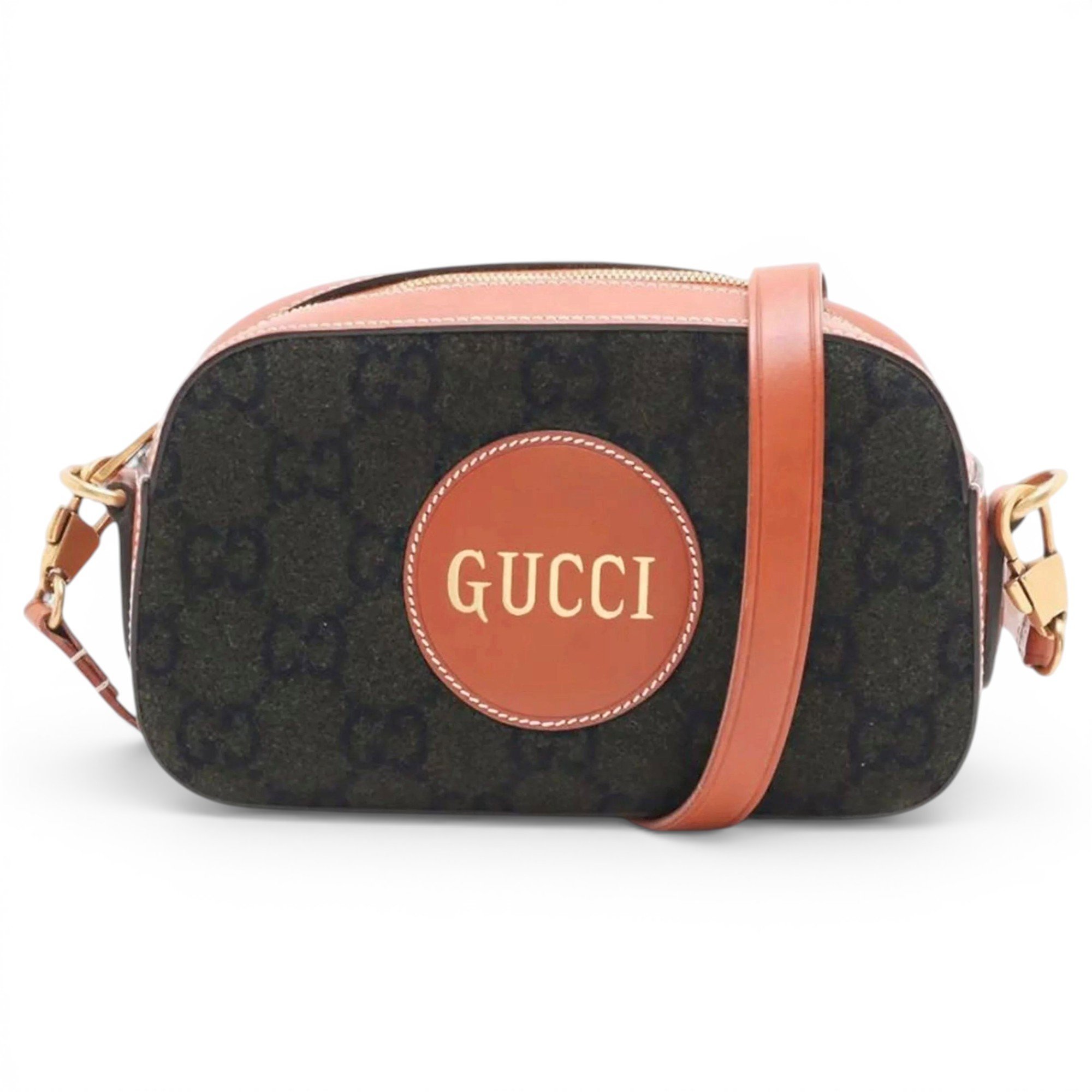 Gucci B wool crossbody bag