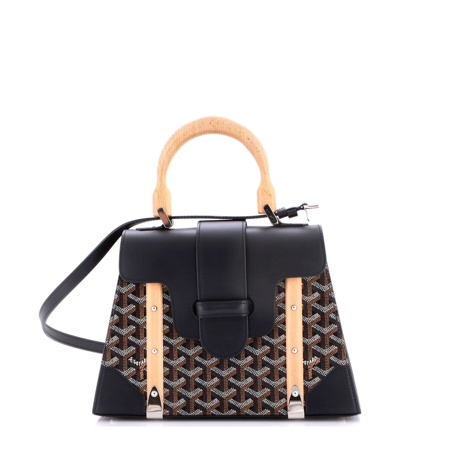 Saigon Top Handle Bag Coated Canvas with Leather PM