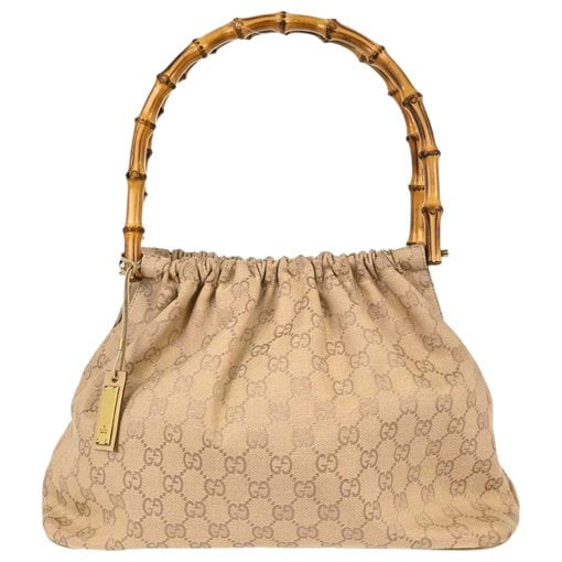 Bamboo Frame Satchel cloth handbag