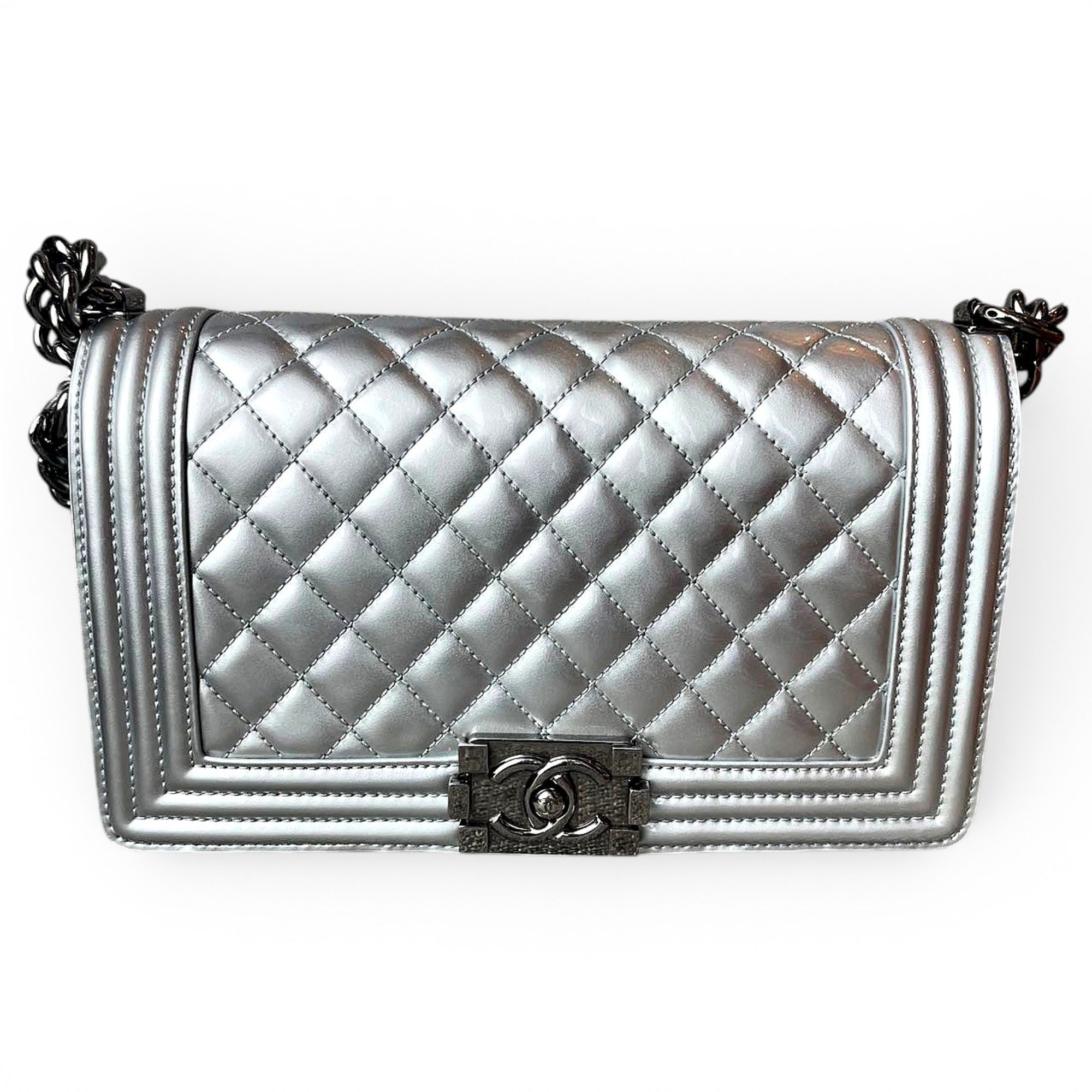 Boy patent leather crossbody bag