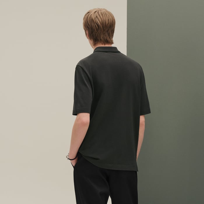 Vert Chrome "Piqures Sellier" Polo Shirt