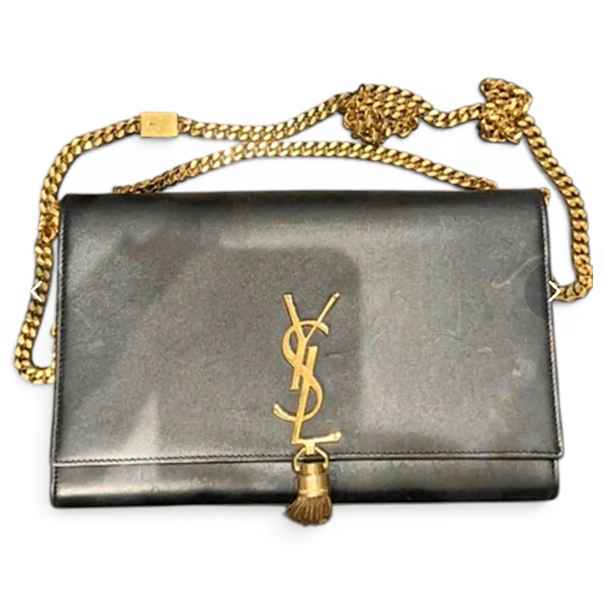 Leather clutch bag