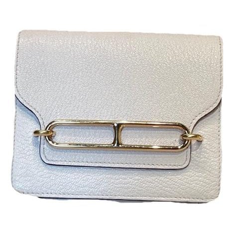 Leather clutch bag