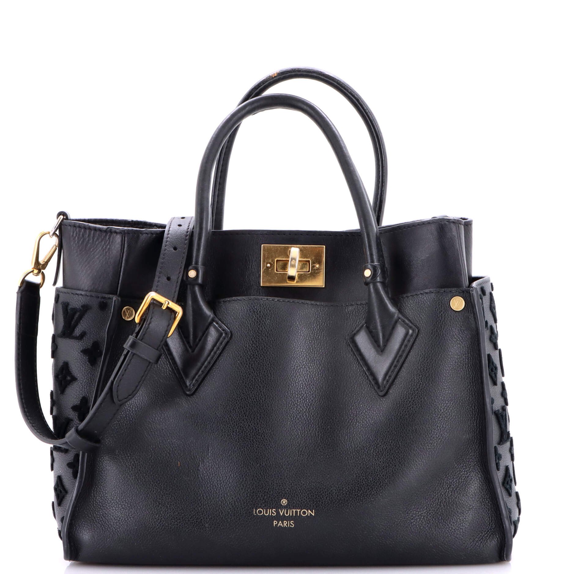On My Side Tote Monogram Tuffetage Leather MM