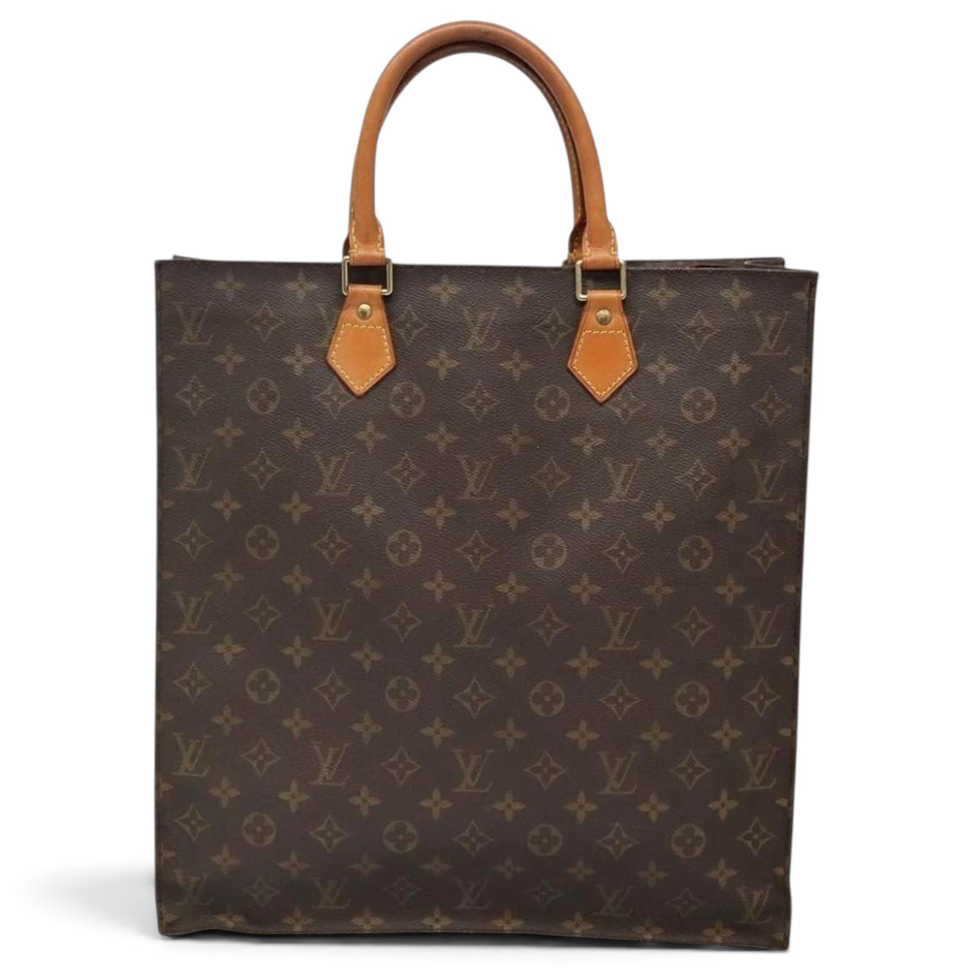 Plat leather tote