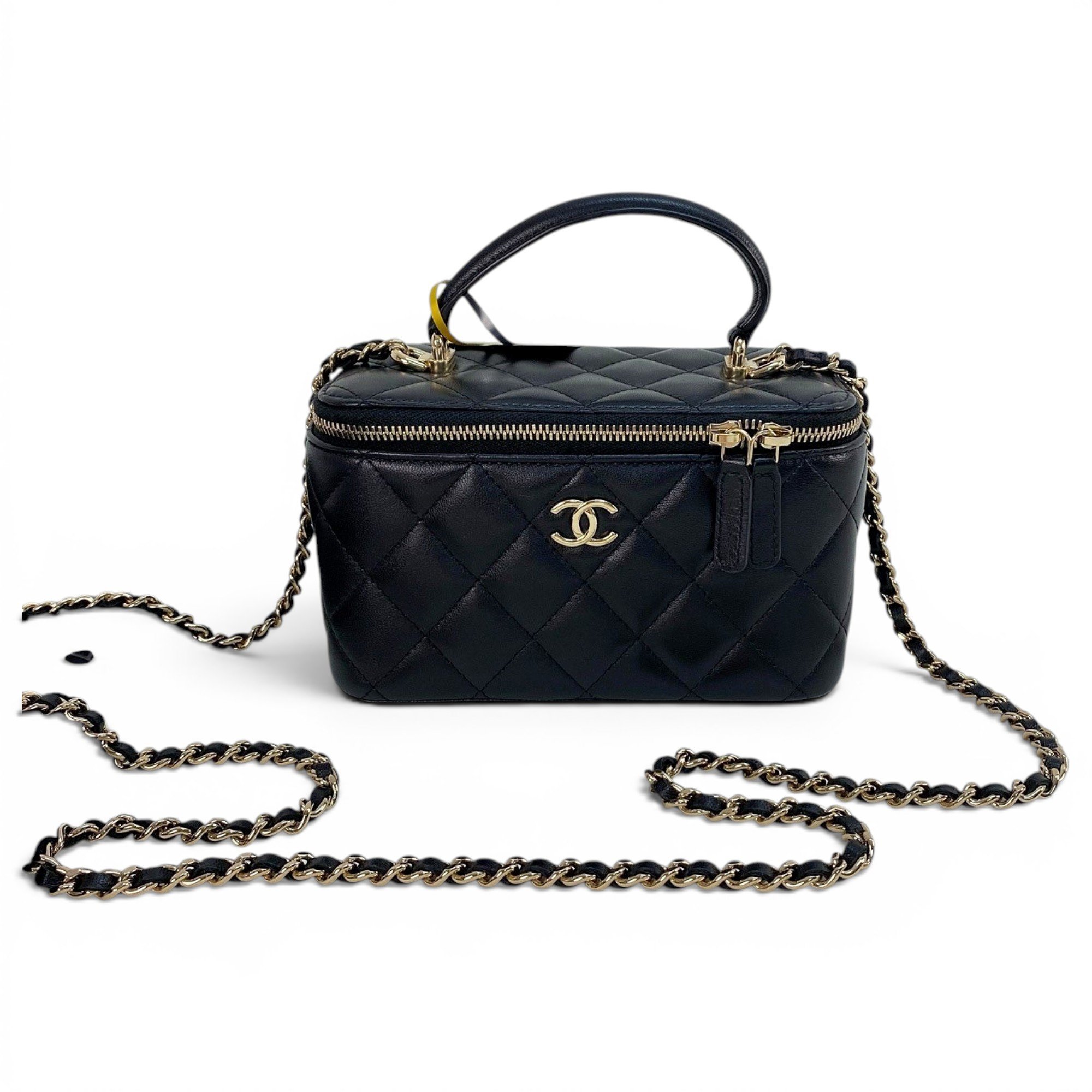 Vanity leather handbag
