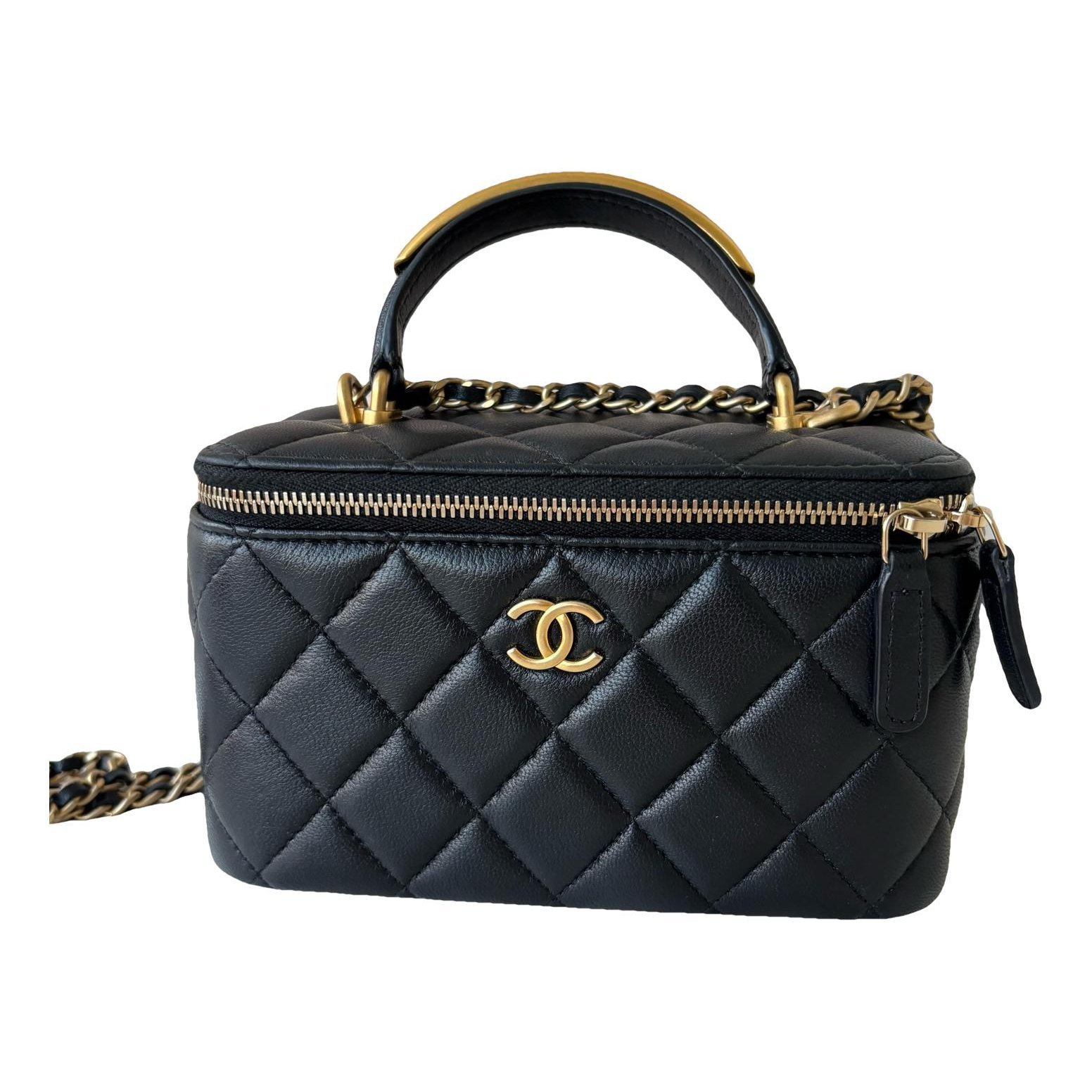 Vanity leather handbag