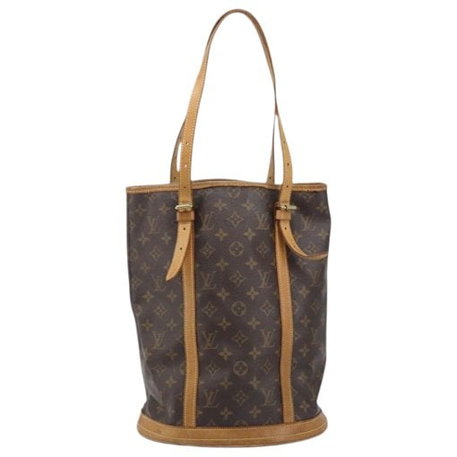 Bucket leather handbag